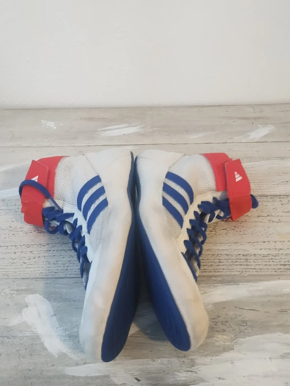 Adidas  Wrestling Shoes usa  Men’s 9.5 / UK size 9Red White Blue